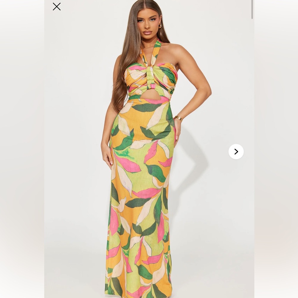 Fashion Nova Vibrant vacation Print Maxi dress